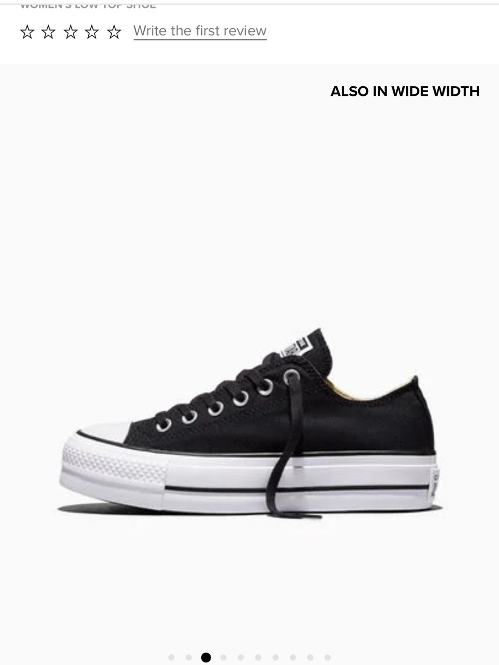 Converse Women's Black Low-Top Platform Canvas Sneaker